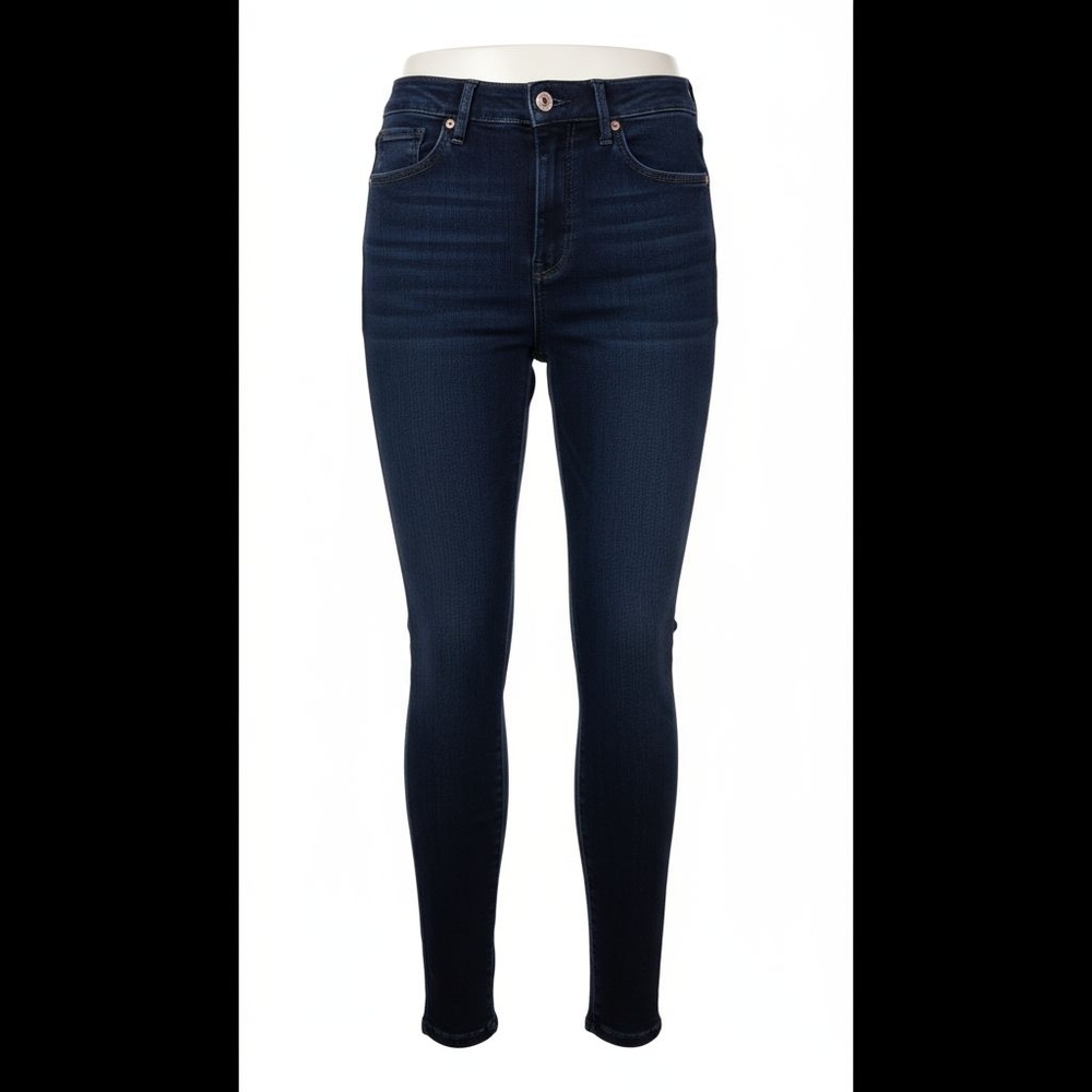 Express High Rise Dark Blue Jeans